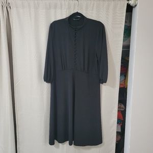 Eloquii Black Dress with Buttons